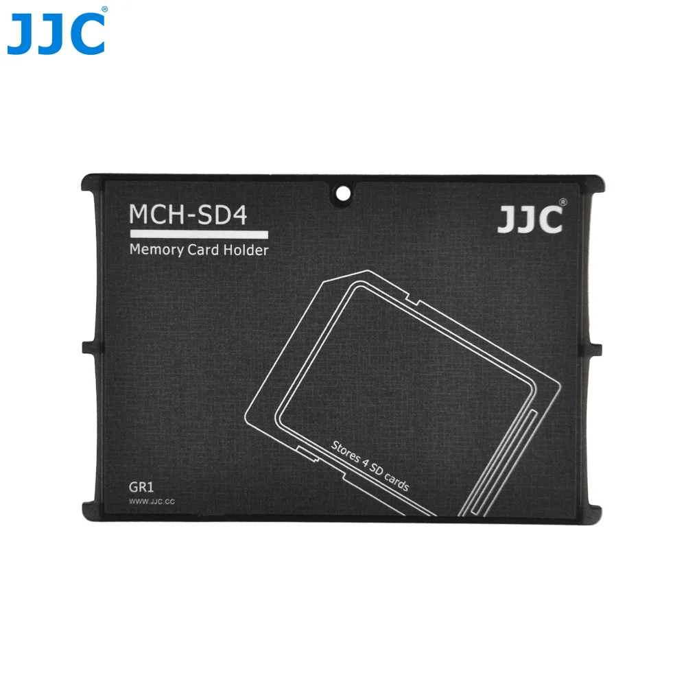JJC MCH-SD4GR Memory Card Holders Storage 4 x SD Cards(Grey