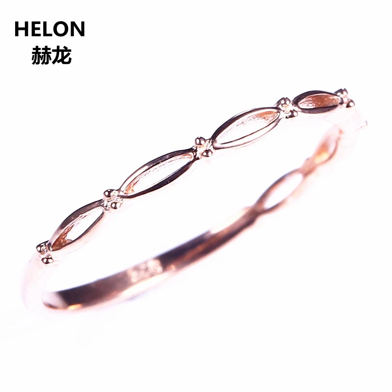Solid 14k Rose Gold Women Engagement Ring Wedding Band Trendy Fine Jewelry Party Gift | Украшения и аксессуары