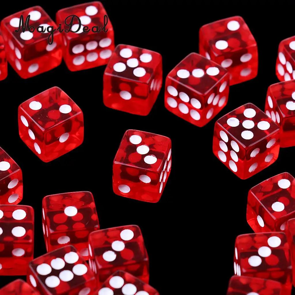 MagiDeal Лидер продаж прочные 50 шт. 12 мм акриловые кости для Die ролевой игры MTG