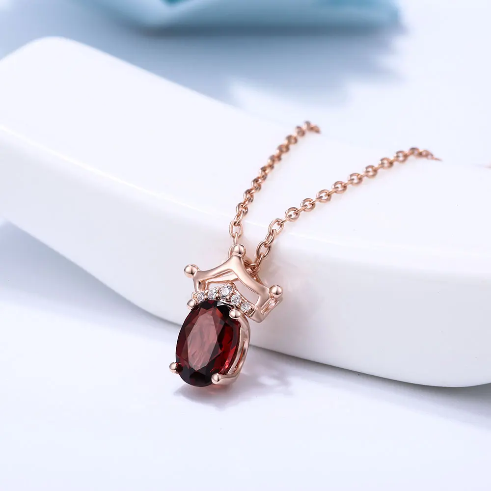 DOUBLE-R 1.05ct натуральный гранатовый камень изысканные свадебные ювелирные изделия