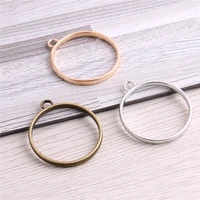 sweet bell 20pcs 2832mm alloy jewelry setting accessories round charm hollow glue blank pendant tray bezel charm 12c38