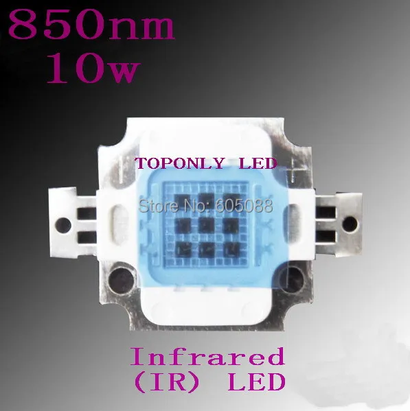 

high power led 850nm infrared 10w,Epistar ir led light,DC4.5-6.0v,1050mA,life>50,000hrs, 50pcs/lot wholesale,DHL free shipping!