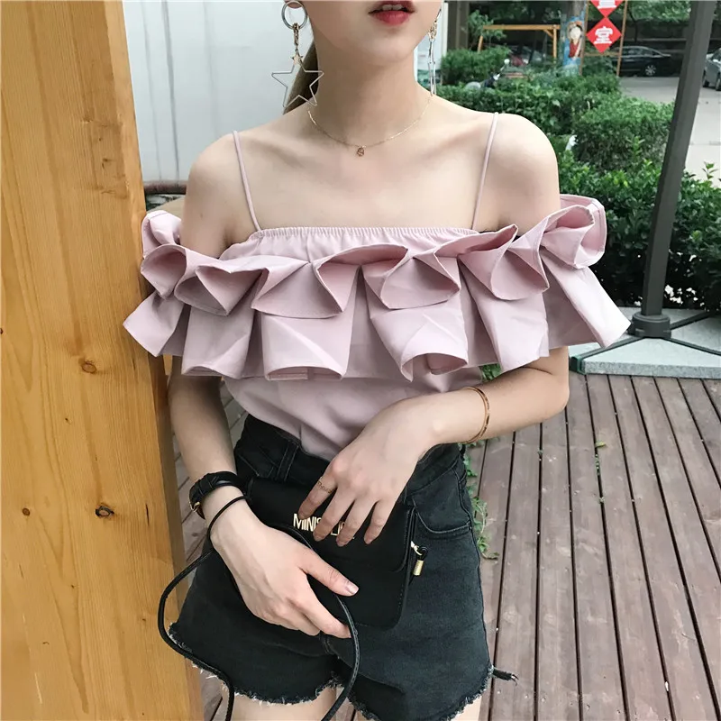 Женский топ с оборками Lotus облегающая велюровая короткая блузка без рукавов