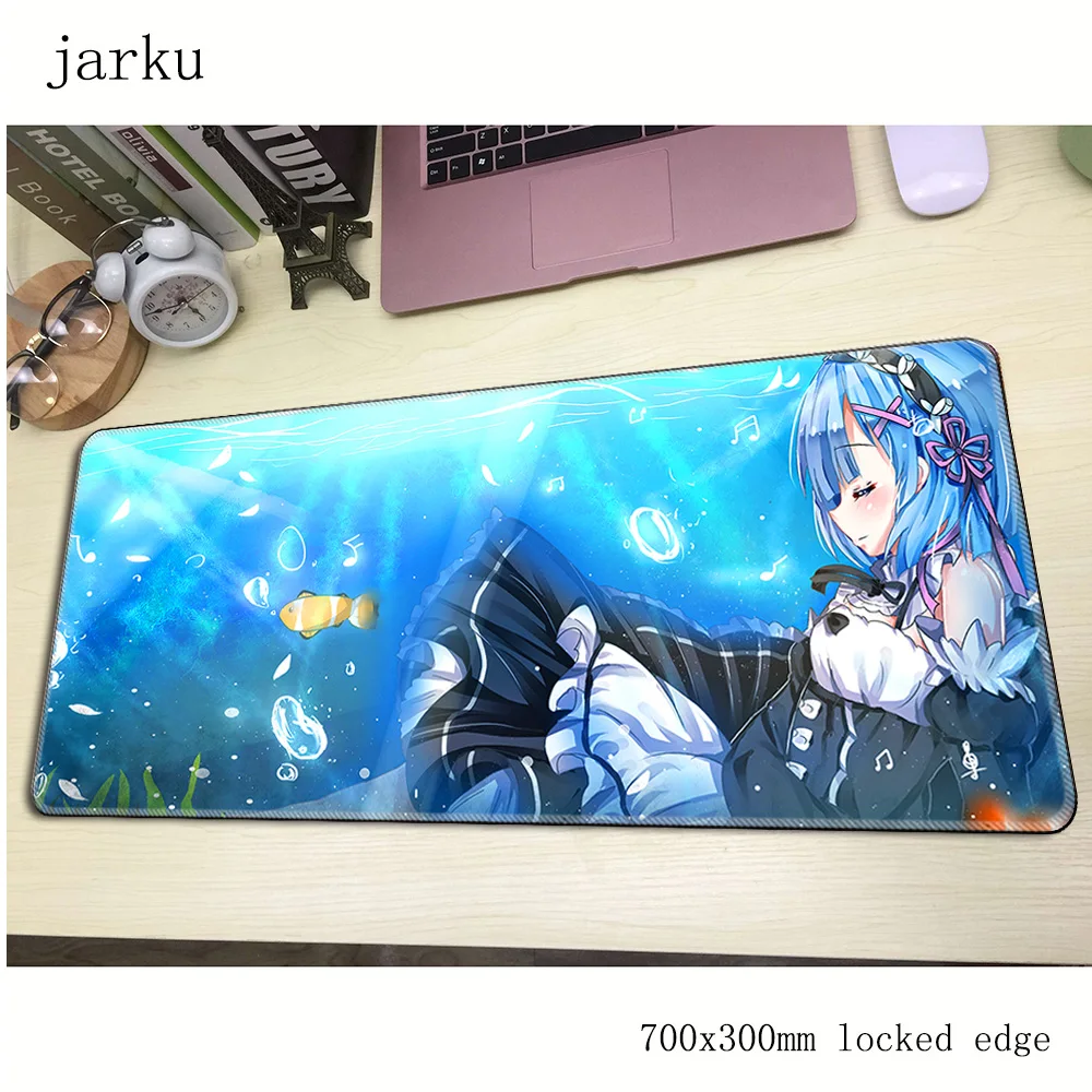 Игровой коврик для мыши rezero 700x300X3MM большой красочный Коврик ноутбука аксессуары