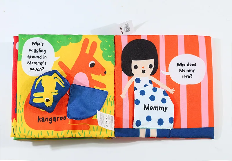 Новое Раннее Образование головоломки из ткани книга мама и я с кольцом Бумажная