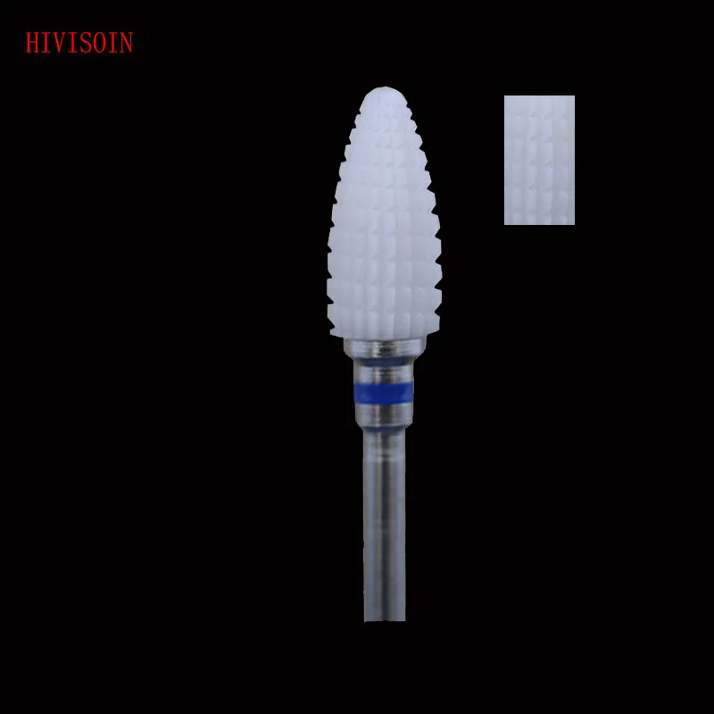 

5Pcs/Lot Bullet Shape- Spiral Cut - White Zirconia Ceramic Dental Lab Burs - ISO 272 (M) 2501.060