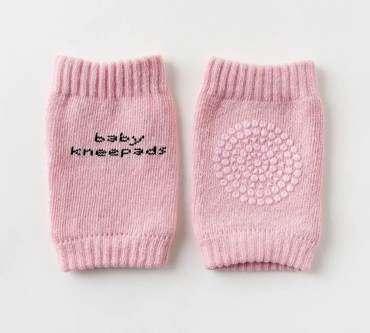 Pink2 Детские наколенники, защита для ползающего ребенка, хлопковые детские наколенники, Нескользящие гетры для новорожденных мальчиков и девочек 6-24 месяцев - Цвет: Pink2