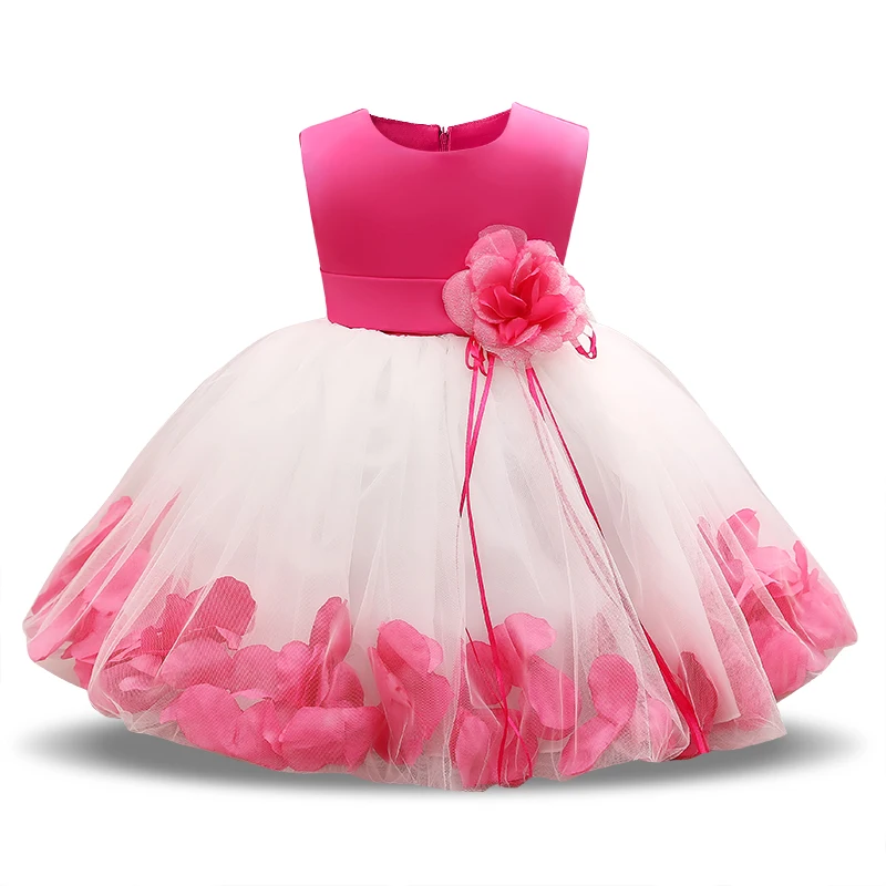 Платье для маленьких девочек вечерние платья младенцев платье с лепестками на 1 - Фото №1