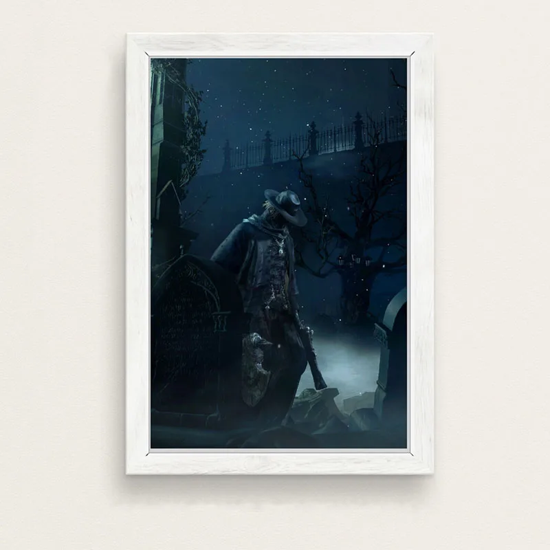 0008 Игра Bloodborne Hunter Горячая видео игра Аниме бой художественный постер Картина Настенная картина домашний декор плакаты и принты - Цвет: 0008
