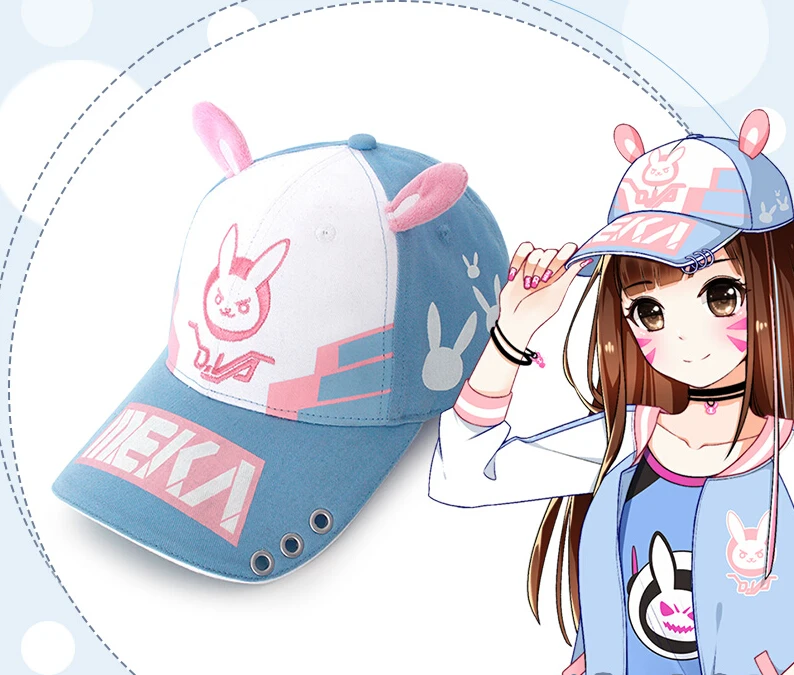 Бейсбольная кепка OW D.va DVA для косплея рождественский подарок Женская и мужская