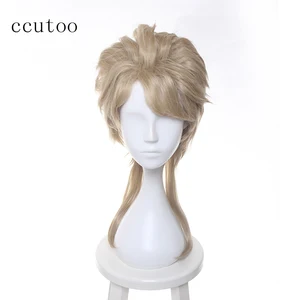 Парик для косплея ccutoo, 45 см, светлый, средней длины, синтетический, термостойкий