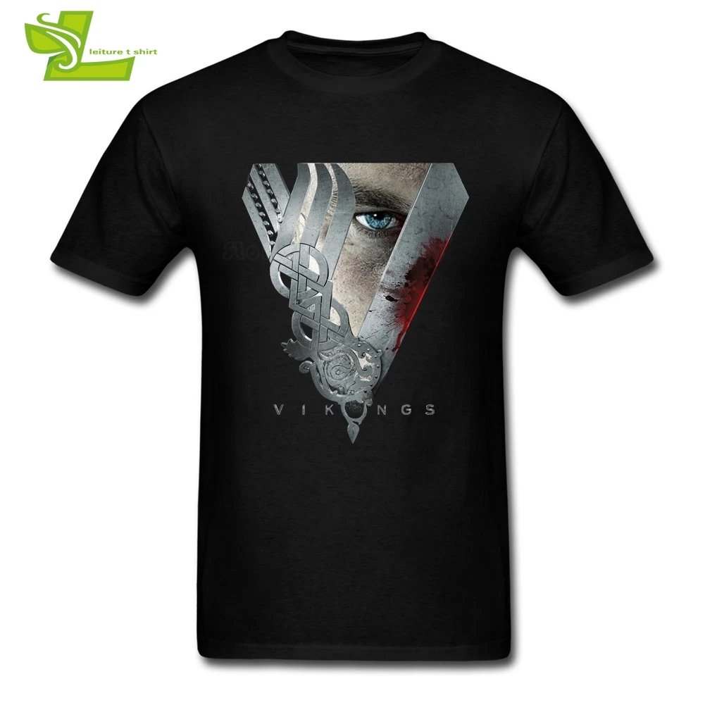 Мужская футболка Vikings Header Ragnar модная Классическая мужские футболки с коротким