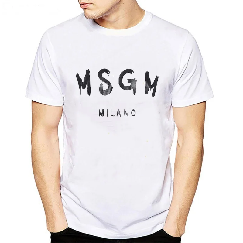 VOGUE lette Printed MSGM футболка Женская Мужская Tumblr Graphic Tees женские футболки больших размеров с круглым вырезом летние топы Прямая поставка