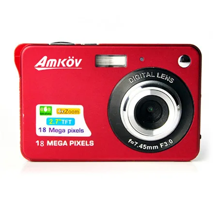 Мини Amkov Camara Fotografica цифровая 18 мегапиксельная 720P HD цифровая камера портативная Карманная камера Appareil Photo Numerique - Цвет: Red