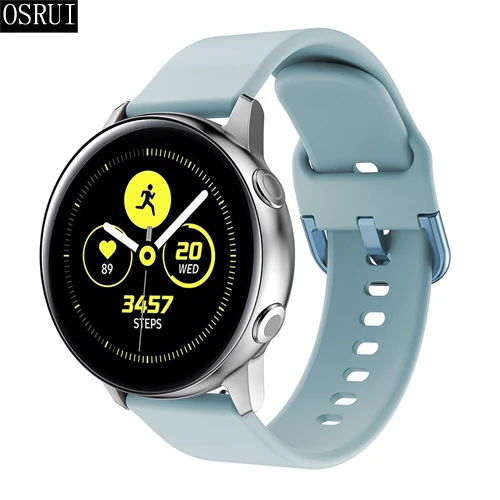 Light blue Amazfit ремешок Bip для samsung galaxy watch Active gear sport galaxy watch 42 мм 20 мм ремешок для часов gear S2 correa браслет на запястье - Цвет ремешка: Light blue