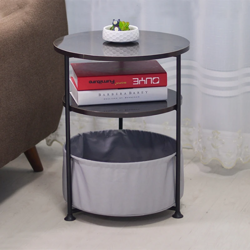 Simple Small Household Movable Round Sofa Storage Side Table Telephone Mini Coffee | Мебель