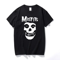 new mens hip hop punk skull misfits brand cotton short sleeve t shirt marve