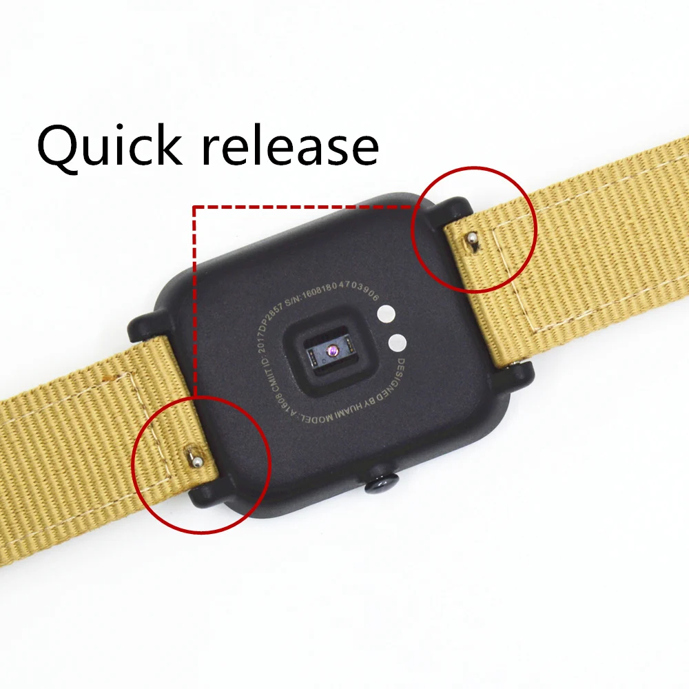 Тканевый нейлоновый ремешок для Huawei Watch GT Honor Magic Смарт-часы Amazfit Bip Youth Samsung Galaxy 46 мм