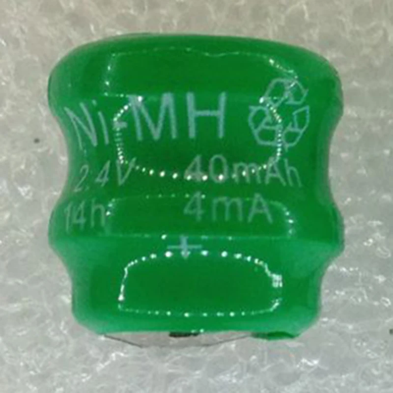 1 шт./лот ni-mh 2,4 V 40 mAh перезаряжаемая часовая батарейка батарейный блок Ni-MH батареи с булавкой
