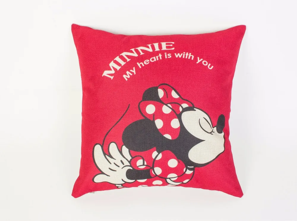 1 пара мультяшная Подушка с принтом мыши квадратные подушки для дивана гостиной
