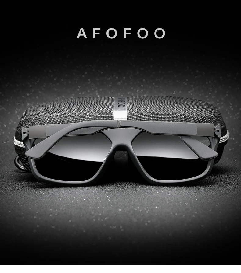 AFOFOO фирменный Дизайн TR90 HD поляризованные солнцезащитные очки Мужские Винтажные Солнцезащитные очки мужские очки для вождения очки UV400 Gafas De Sol