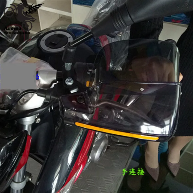grey and grey Прозрачный unviersal moto cross ATV внедорожный мото rbike защита рук мото защита от падения для Harley Davidson moto rcycle handguard - Цвет: grey and grey