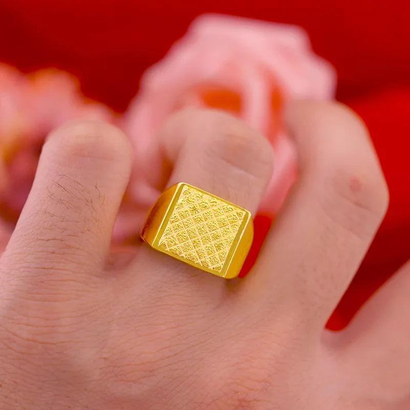 Ювелирные изделия и аксессуары модные ювелирные кольца. Позолоченное матовое