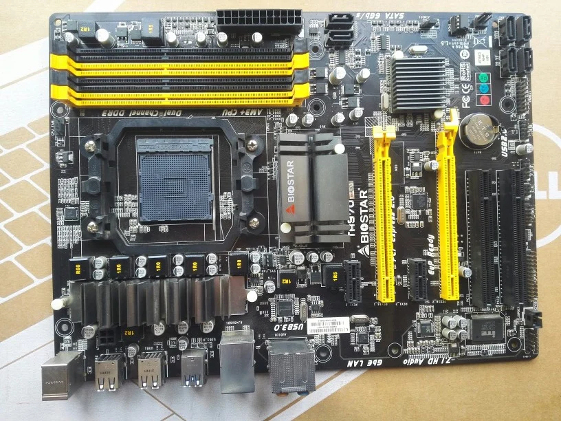 Б/у оригинальные Материнские платы Для Biostar TA970 AM3 + Поддержка процессоров серии