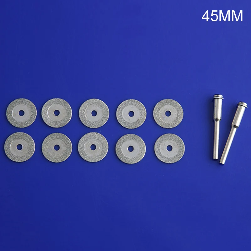 45MM 10 шт. алмазные пильные диски дисковые колеса стекло керамические режущие колеса для нефрита ювелирные изделия из металла JA55 - Цвет: 45MM
