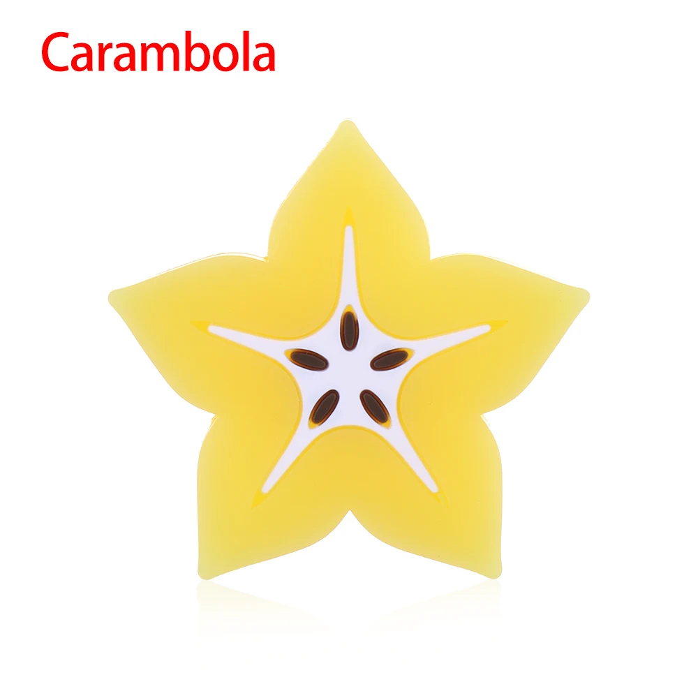 Carambola Мультфильм фруктовый кабель укус милый телефон Защита зарядного устройства мягкий шнур аксессуары для мобильного телефона линия передачи данных крышка милые аксессуары - Цвет: Carambola