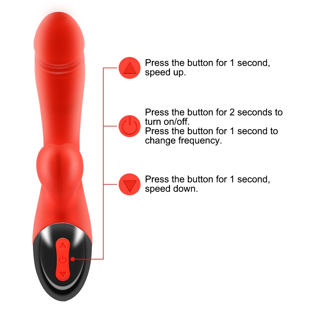 GUIMI Rabbit Vibrator Orgasm Female Masturbation Vagina Clitoris Stimulator G Spot Massager Dildo Vibration Sex Toy for Women | Красота и