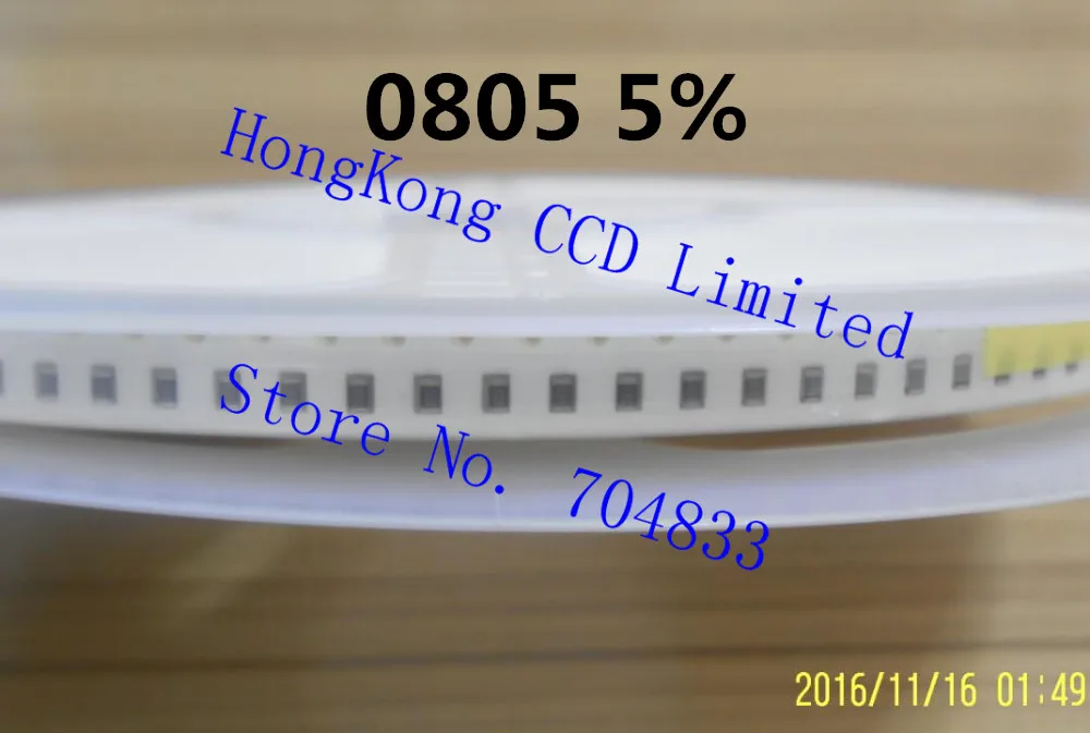 5000 шт./лот 0805 5% SMD резистор 0.01R 0.091R 0.1R 0.91R 0R 1R 10M Резистор в катушке Чип фиксированный