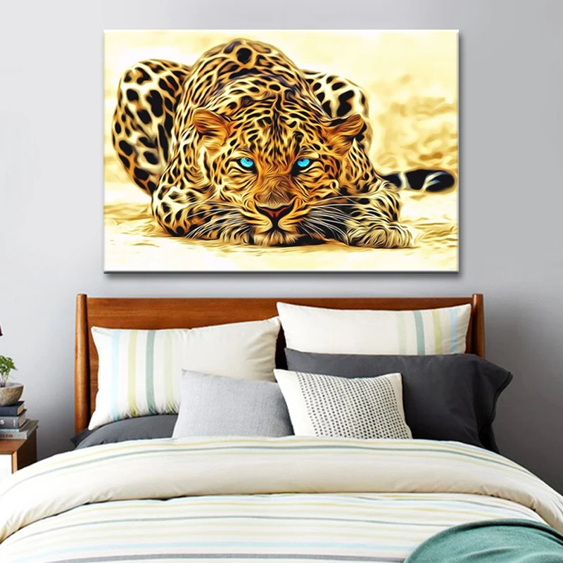 Animals Cheetah DIY 5D Diamond Mosaic Full Painting Embroidery Cross Stitch Kits Creative Man Birthday Gifts | Дом и сад