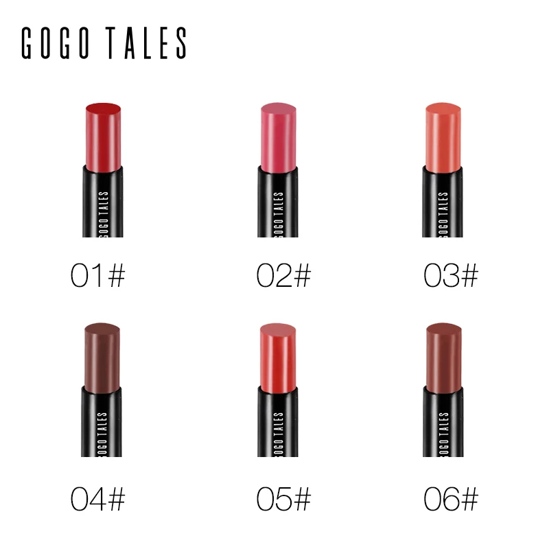 Бархатная Матовая жидкая помада GOGO TALES 6 цветов водостойкая с эффектом увлажнения