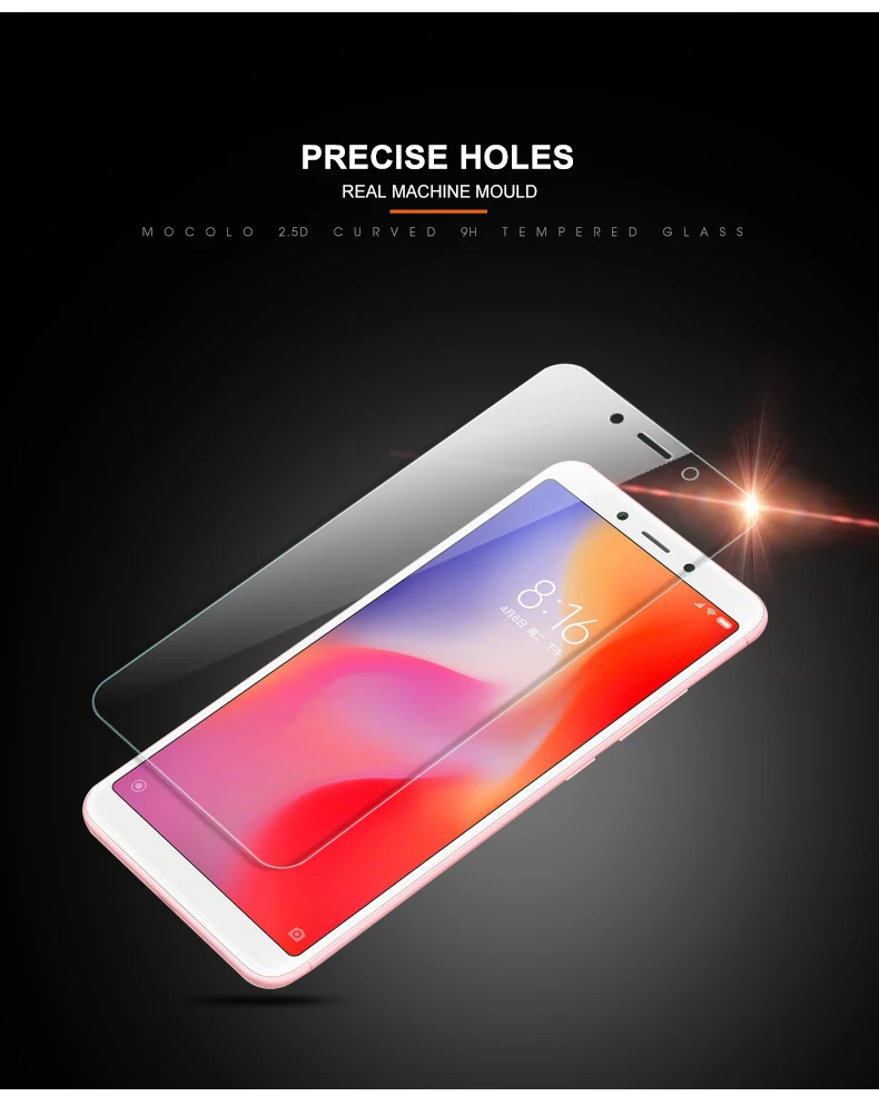 Mocolo прозрачная пленка из закаленного стекла для Redmi 6A стекло 2.5D 0,33 мм 9H жесткая Защитная пленка для экрана для Xiaomi Redmi 6 Pro стекло