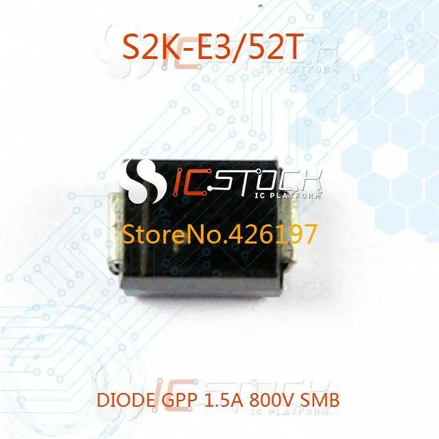Бесплатная Доставка S2K-E3/52 Т ДИОД GPP 1.5A 800 В SMB S2K-E3 S2 2 К 30 ШТ. |