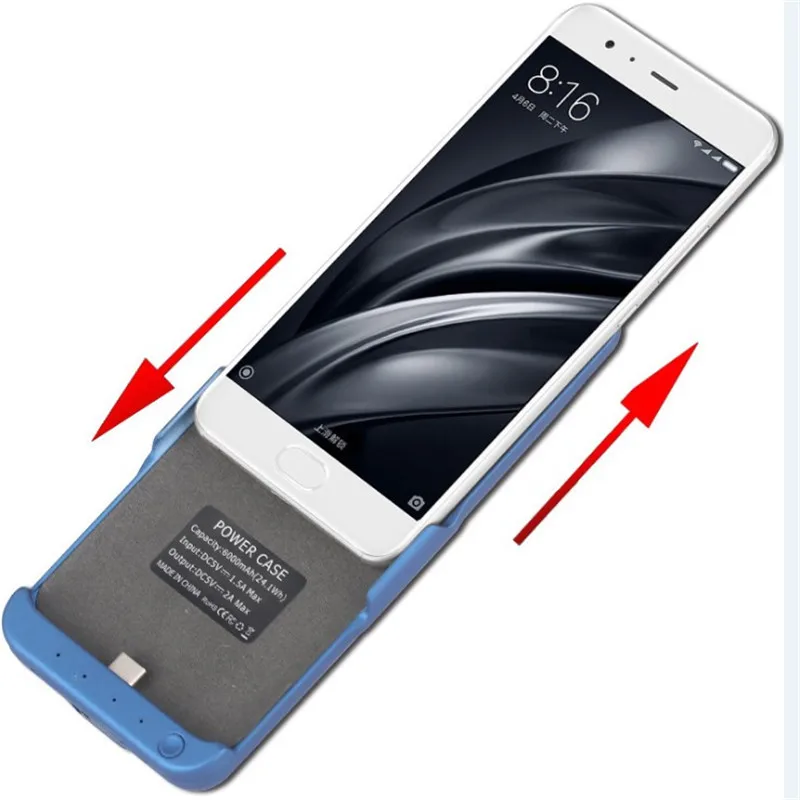 Чехол для аккумулятора XLOT 6000 мАч Xiaomi mi 6 внешний портативный запасной аккумулятор