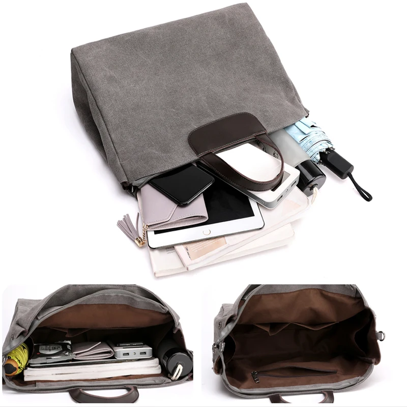 Холщовые женские сумки однотонные Женские повседневные сумки-тоут для женщин