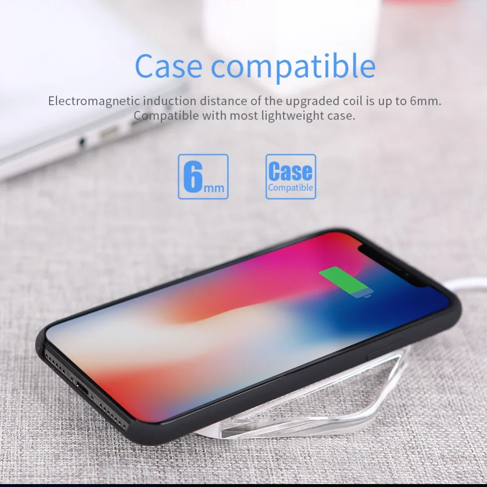 Беспроводное зарядное устройство Nillkin Cube Qi для iPhone XS Max XR X 8 Plus 10 Вт быстрая