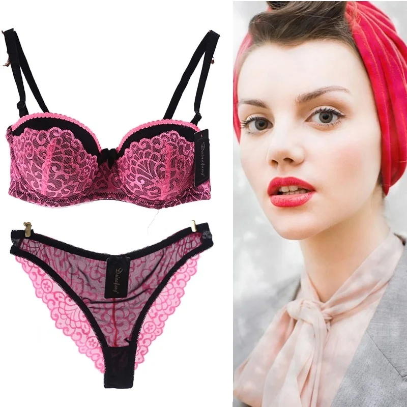 Женский сексуальный кружевной бюстгальтер с вырезом и пуш ап длинный без