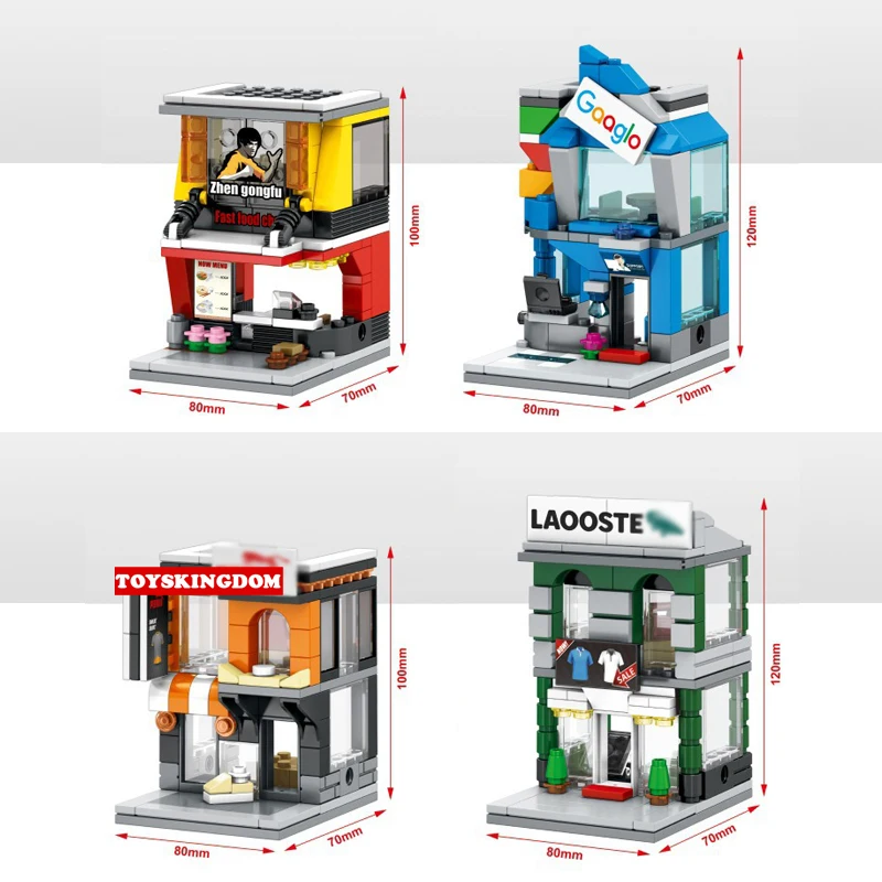 Мини город Street View Building Block из крокодиловой кожи магазине Интернет компании