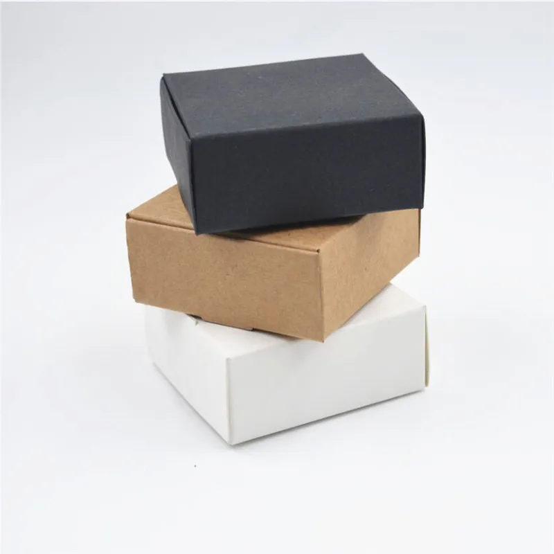 100 шт./лот горячая Распродажа 350gsm крафт-бумажная коробка красивая крафт-коробка простой стиль белый/черный/крафт-упаковка коробка Свадебная подарочная коробка маленькая