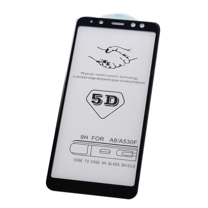 Закаленное стекло 5D с полным покрытием для Samsung Galaxy A8 Plus 2018 защита экрана 9H |