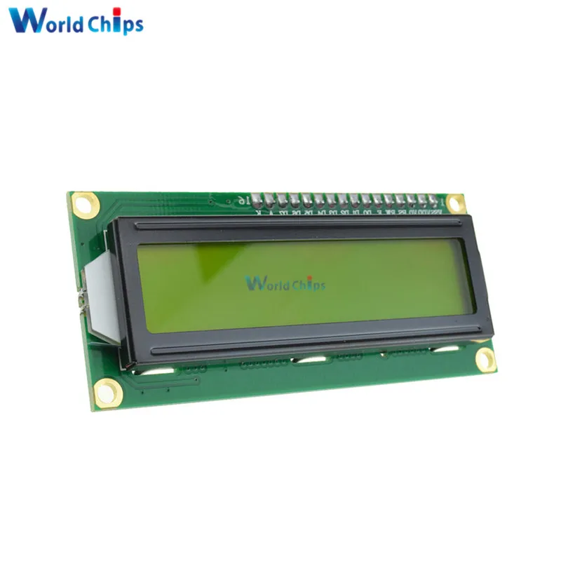 Модуль платы IIC/I2C/TWI/Φ + модуль LCD 1602 Желтый экран 16x2 символа ЖК дисплея 5 В для