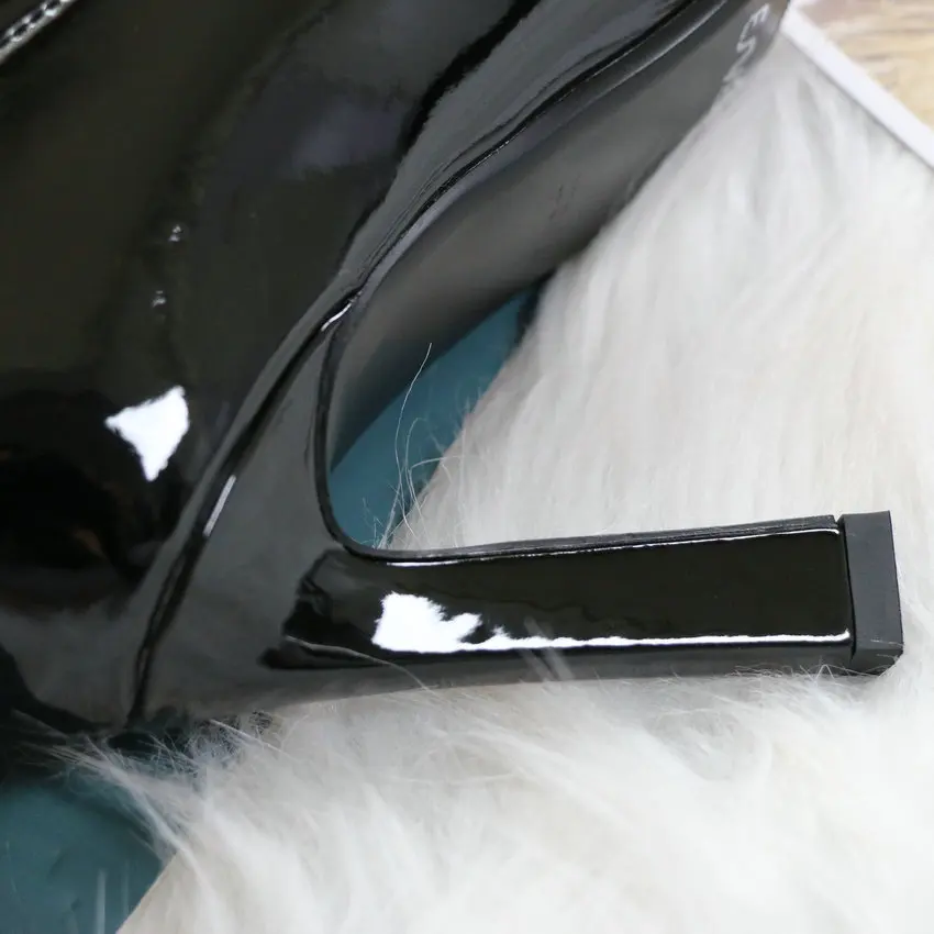 

ESVEVA 2020 Over The Knee Boots Super Thin High Heel Women Motorcycle Boots Sexy PU Leather Ladies Slip On Shoes Size 34-43
