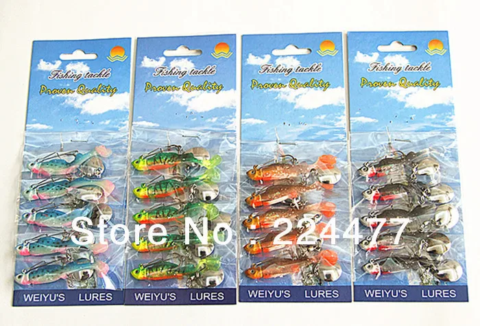 

9g/ 6cm Jigs Lure Fishing Lure Spinner Sequins Bait Lead Head Soft Bait with Spinner Tail Fishing Tackle Chinese Hook