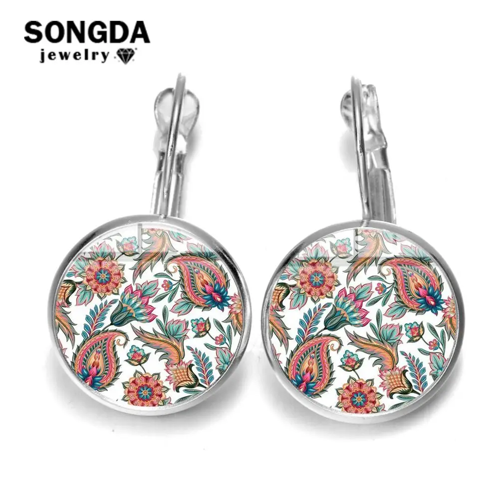 SONGDA Роскошные Boho Пейсли цветок висячие серьги несколько 13 стиль Henna Mandala