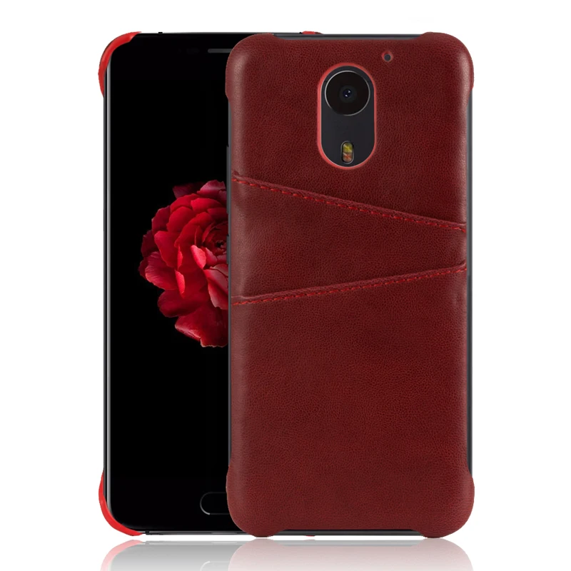DARK RED Чехол для UMI Plus E, винтажный кожаный чехол для UMI Plus, деловой чехол 5," с карманом для карт, чехол-кошелек - Цвет: DARK RED