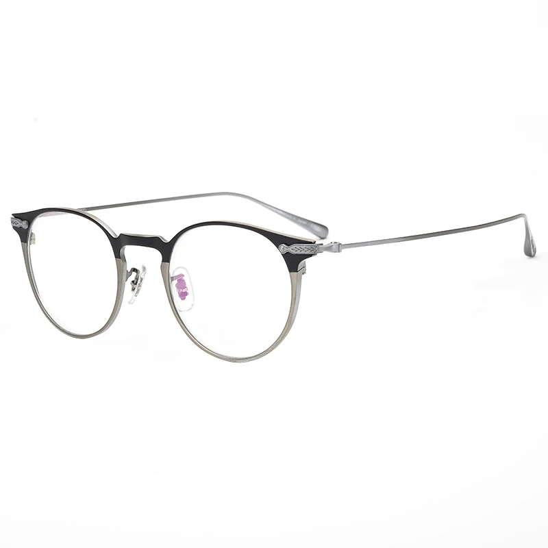 

Limited edition Vintage Ultralight pure titanium eyeglass frame OV1181 classical round eyewear women men with original quality