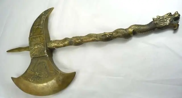 Редкая латунная статуя ножа с ручкой дракона|knife grinder|knife leatherknife |